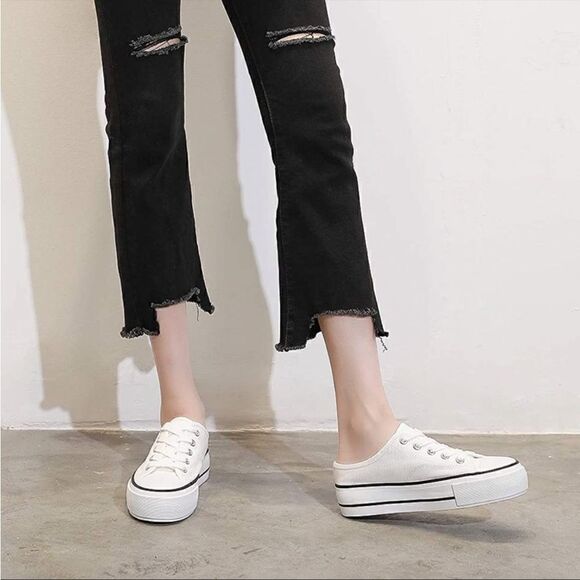 Platform Shoes Slip On Low Top Sneakers - Picture 3 of 3